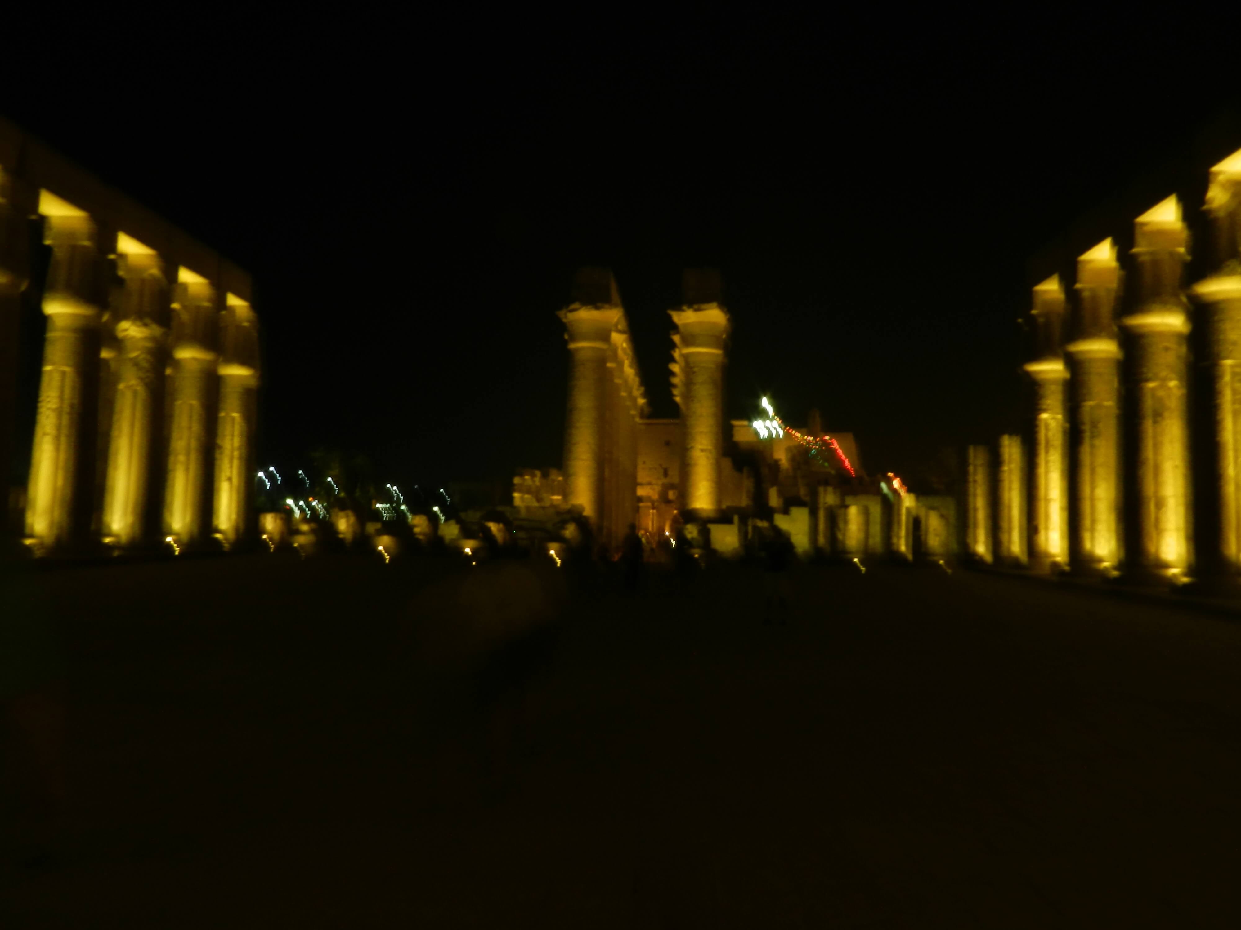 Luxor columns at night • Frank Morin