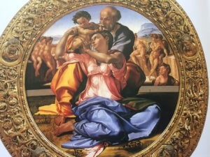 Michelangelo painting of Holy family